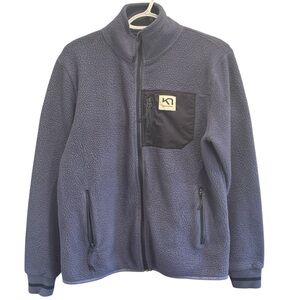 Kari Traa Rothe Midlayer Full Zip Fleece Shirt Size Medium Womens Blue